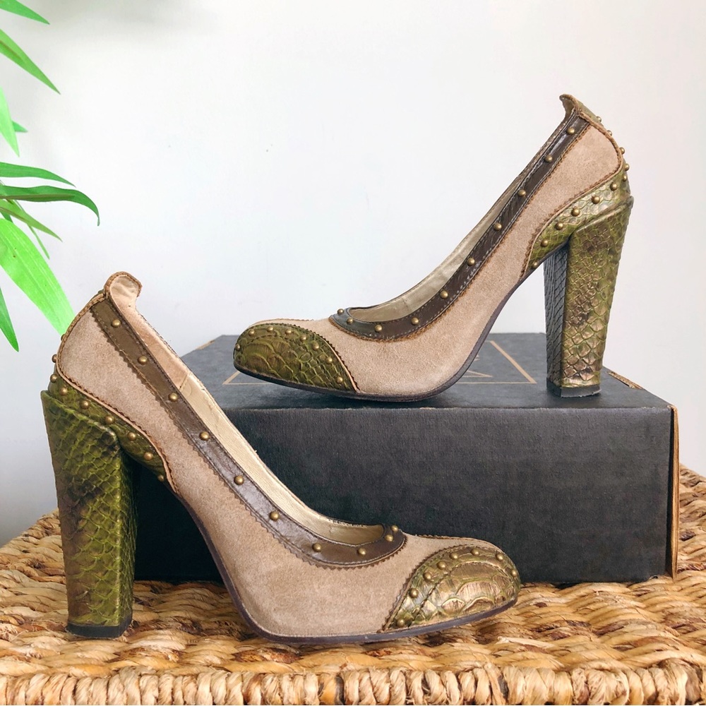 Sam Edelman Studded Suede Heels | Size 7.5 - Picture 2 of 13